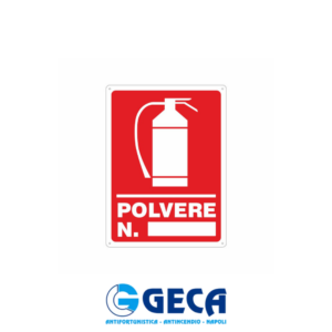 Cartello Estintore polvere numero